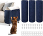 Cat Scratch Mat, 3PCS 39.4"x11.9" DIY Trimmable Self-Adhesive Cat Scratching Mat, Couch Protector from Cats Claw, Indoor Furniture Protector for Cats Scratching (Dark Blue)