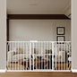 WAOWAO Baby Gate 62.19-66.88" Extra Wide Pressure Mounted Walk Through Swing Auto Close Safety White Metal Toddler Kids Child Dog Pet Puppy for Stairs,Doorways,Kitchen