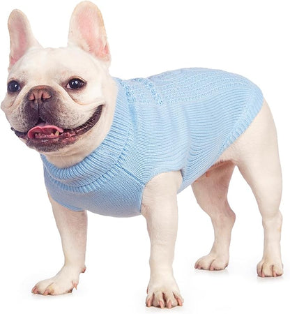 Stretchy Cat Sweater - 17 Colors & 6 Sizes | Snug Winter-Ready Knit for Boy/Girl Cats & Kittens(Blue, X-Large)