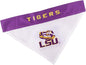 Pets First Collegiate Pet Accessories, Reversible Bandana, LSU Tigers, Small/Medium