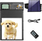Dog Door, Solar & USB Rechargeable Pet Door, Radar, Timer & Light Sensor Modes Doggy Door, Durable Aluminum & Weatherproof 10"×13" Doggie Door, for Small Dogs, Cats, Pets Up to 45 lb-Black