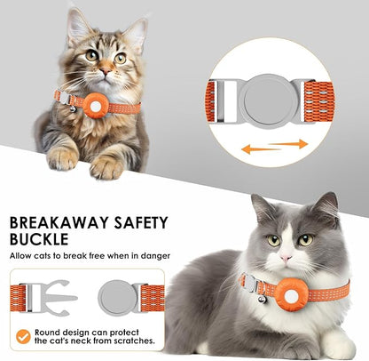 Cat Tracker, MINI GPS Tracker for Cats, Compatible with Apple Find My App(Only iOS), No Monthly Fee, Real-Time Tracking, Smart Alerts, Up to 1-Year Battery