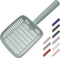 TypeC Cat Litter Scoop - Small Holes (0.11in) Big Size Scooper - Long Handle & Easy Cleaning - Hanger for Litter Box