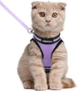 rabbitgoo Cat Harness and Leash Set for Walking Escape Proof, Adjustable Soft Kittens Vest with Reflective Strip for Cats, Comfortable Outdoor Vest, Light Purple, L