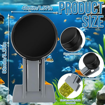 Magnetic Seaweed Feeder Clip, Saltwater Fish Aquarium Accessories Supplies Algae Magnet Seaweed Feeder Magnetic Clips,Goldfish Fish Tank Feeding Ring Suitable for Aquatic Pets