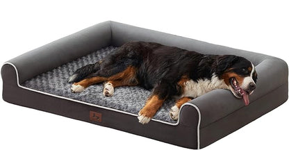 Large Dog Beds Large Sized Dogs, Orthopedic XXL XL Dog Bed for Medium Size Dogs, Big Waterproof Couch Sofa with Removable Washable Cover for Pet, Dark Grey, 36"*27"*6.5"