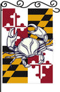 Maryland Summer Garden Flag,Maryland State Crab Flag, Crabs Nautical Garden Flags For Outside Outdoor Holiday Yard Flag Lawn Banner.12x18 Inch