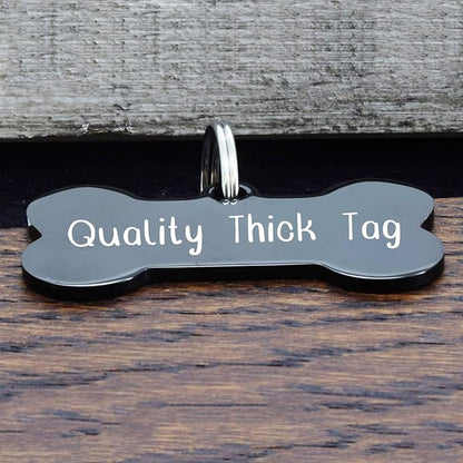 Ultra Joys Stainless Steel Pet ID Tag Dog Name Tags Personalized Front and Back Engraving, Customized Dog Tags and Cat Tags, Optional Engraved on Both Sides, Custom Your Own, Large