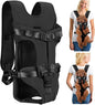 Dog Carrier Backpacks, Adjustable Dog Backpack Carrier, Legs Out Easy-fit Dog Chest Carrier for Medium Small Dogs, Hands Free Dog Front Carrier for Hiking, Cycling（Black S）