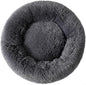 Donut Dog Bed Cat Bed Fluffy Calming Pet Bed Dog Round Bed Cat Round Bed Warm Kitten Nest Ideal for 3Kg Pet, Small, Dark Light
