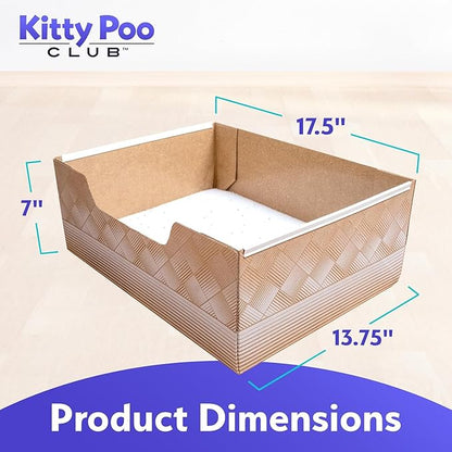 Leakproof Disposable 2-Pack Cat Litter Box with 2 Bags of 6 lbs Litters | Superior Odor Control & Recyclable Design | Perfect for Travel, Multi-Cat Homes & Daily Use — Kitty Poo Club