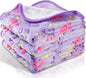 Tatuo 4 Pcs Dog Blanket for Pet Puppy Teething Toys Paw Print Fleece Blanket for Pet Cat Soft Warm Sleep Mat Guinea Pig Cage Mat(Small(24 x 16 Inch),Purple)