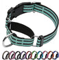 Martingale Dog Collar, Adjustable Nylon Reflective Collar with Quick Release Buckle (Apple Green, Medium)