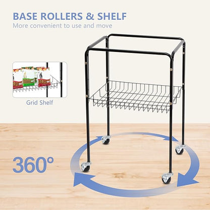 ZENY 63.4 Inch Bird Cage, Rolling Wrought Iron Parrot Cage with Side-Out Tray, Storage Shelf, Pet Bird House for Parrot Cockatiel Cockatoo Parakeet Macaw Finches