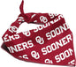 Oklahoma Sooners Officially Licensed Bandana for Dogs and Cats | Fits Pets Great Gift Idea | Easy-to-Tie (Large, 28")