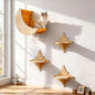 Cat Wall Shelves, Moon and Star Cat Wall Furniture for Indoor, Multi-Level Wooden Climbing Set with Cute Toys