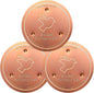 Mellbree 3-Pack Bird Bath Copper Disk, 0.6mm Reinforced 99.99% Pure Copper Cleaning Disk with Triple-Point Support for Physical Safe Clean Water All-Season