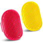 Dog Grooming Brush, Pet Shampoo Bath Brush Dog Grooming Shedding Brush Soothing Massage Rubber Comb with Adjustable Ring Handle for Long Short Haired Dogs and Cats 2pcs