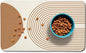 Dog Food Mats for Floors Waterproof, Cat Water Bowl Mats Pet Feeding Absorbent Mat Placemats for Food and Water Beige Bohemia 17 * 30 inch