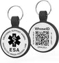 ESA Dog Tag, QR Code Dog Tag, Modifiable Free Pet Online Profile, Scannable QR Code, Scan QR Send Instant Location Alert Email, Silicone Lightweight ID Tag for Dog and Cat (Black, Small)
