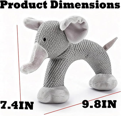 Linen Safari Companions, Squeaky Dog Chew Animals, with Durable Linen Material, Durable and Resistant to Chewing, for Relieve Dog's Boredom (Dog+Monkey)