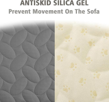 Ameritex Pet Bed Cover Dog Bed Blanket for Sofa and Furniture Waterproof New Pattern Design (40x50 Inch, Light Grey)
