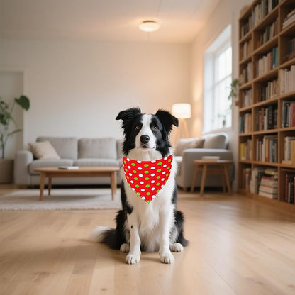 30 Pack Large Polka Dot Dog Bandanas Stitch Dog Bandana Bulk Reversible Print One Side XXL Polyester Scarves Party Grooming L
