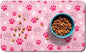 Dog Food Mat, Absorbent Water Bowl Mats Cat Pet Feeding Placemats Pink 24 * 32 inch