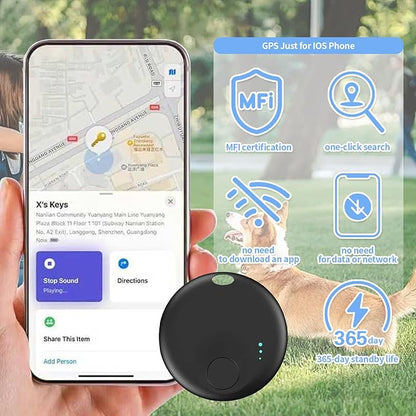 Pet Camera Collar with Air Tracker Tag, 1080P HD Wireless Dog Neck Cam Compact Action Camera for iOS,32GB Storage, Fully Charged Before Use, No WiFi Needed（GPS Just for iOS）