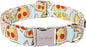 Unique style paws Dog Collar Metal Buckle Pizza Collar Gift Durable Cute Collar for Small Medium Large Boys Girls Dogs