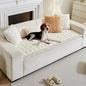 Couch Cover for Dogs Fuzzy Sofa Covers for Pet, Geometric Jacquard Coral Pet-Friendly Washable Non-Slip Sofas Slipcover Cushion Protector Pets Mat Dog Bed Mats