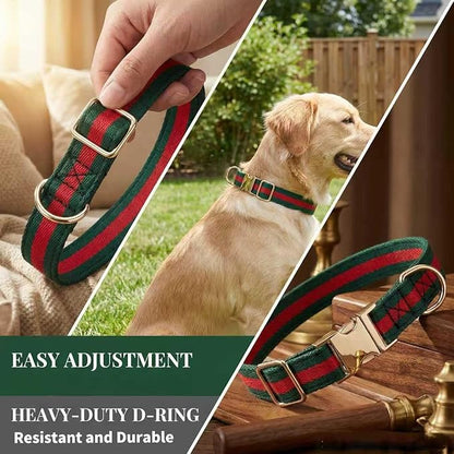 Premium Dog Collar, Cute Dog Collars Luxury Style, Durable Pet Collars with Metal Buckle Safety for Big Dogs
