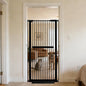 Lumizone Extra Tall Cat Gate 61.02" High Pressure Mounted Extra Wide 30.12"-34.05" (17Sizes) 1.37" Gap No Drilling Auto-Close Tall Pet Gate for Dogs (Black, 30.12"-34.05" W)