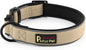 Plutus Pet Tactical Dog Collar, Reflective, Adjustable Heavy Duty Dog Collar, Soft Padded and Comfortable, for Small Medium and Large Dogs (Beige, XL)