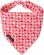 ARING PET Valentine Dog Bandana, Cute Pink Red Pink Pet Bandanas Scarf Triangle Bibs Handkerchief for Puppy Small Medium Large Boy Girl Dogs-L