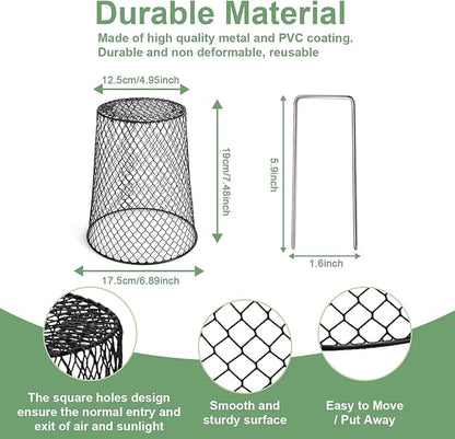 20 Pcs 6.8"×7.4" (Multiple Sizes/Quantities Available) Seedling Plant Protectors from Animals, Chicken Wire Plant Cage Garden Cloche to Protect Plants Vegetables from Rabbits Squirrels Chicken ﻿
