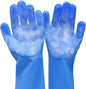 Pet Grooming Gloves, Dog Washing Gloves with High-Density Teeth, Heat Resistant Silicone Cat Hair Remover with Enhanced Five Finger Design, Bathing and Massaging for Dogs and Cats