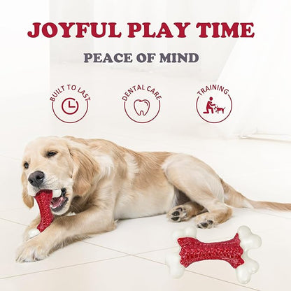 6-Pack Tough Dog Toys, Toys for Aggressive Chewers Large Breed, Chew Dogs, Bone Toy Nylon Dogs Almost Indestructible