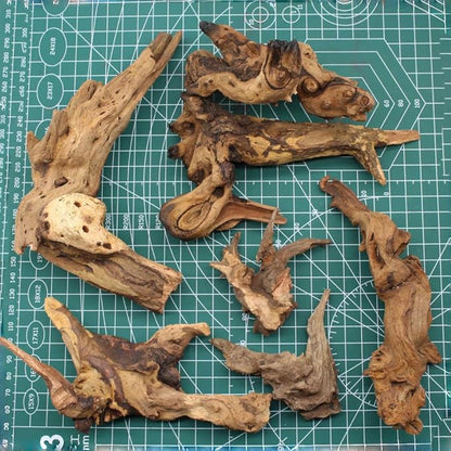Driftwood for Aquarium Decor, Fish Tank Decor, 6 Pcs Reptile Branches, Drift Wood for Fishtank, Aquarium Hardscape, Crafts, Betta Fish Decor, Reptiles Driftwood Branch (Driftwood 2-8 Inch (Pack of 6))