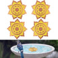 Saillong 4 Pack Bird Bath Copper Disk, Reinforced 99.99% Pure Copper Bird Bath Purification Disk for Physical Clean Water, Birdbaths Cleaner for Outdoor Birdbaths, Bowl and Garden Fountain (Petal)