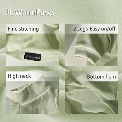 Fleece Sphynx Cat Clothes Soft Hairless Cat Clothes Pullover Cat Sweater for Chihuahua All Season Light and Warm Kitten Cloth for Cats Only Puppy Clothes Small Dog Sweater (Pale Green, Small)