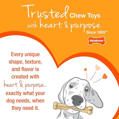 Nylabone Real Wood Stick Toy Strong Chew Toy for Dogs, Rubber Dog Toys for Moderate & Aggressive Chewers, Bacon Flavor, X-Large - 50+ lbs, 1 Count