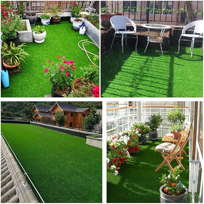 Petgrow Synthetic Artificial Grass Turf 3FTX10FT for Indoor Outdoor Dog Synthetic Grass Mat, Party Wedding Christmas Balcony Garden Astro Turf Rug,Drainage Holes Faux Fake Grass Rug Carpet for Pets