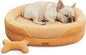 Large Orthopedic Dog Bed, 36 in. Dog Bed for Large Sized Dogs with Full-Surround Bolsters, Dual-Sided Dog Cooling Beds with Memory Foam, Washable Pet Sofa Couch with Nonslip Bottom, Brown