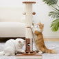 34inches Tall Cat Scratching Post with Cat Ball Track Toy Heavy Duty and Thicker Large Diameter Natural Sisal Cat Scratcher Post for Large Cats and Small Cats Protect Your Furniture