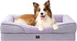EHEYCIGA Orthopedic Dog Bed for Large Sized Dog, 41x27x7.5 Inch Large Memory Foam Dog Couch Bed with Sides, Waterproof Liner & Washable Removable Cover, Bolster Pet Sofa, Purple