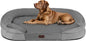Dwanton Orthopedic Dog Bed for Extra Large Dogs with Gel Memory Foam, Waterproof Dog Sofa, Washable Pet Bed with Four Sided Bolster Cushion, Removable Cover & Non-Slip Bottom, 45", Medium Gray