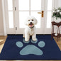 Buganda Dog Door Mat for Muddy Paws, Absorbent Dirt Trapper Non Slip Indoor Doormats, Washable Low-Profile Mat for Mud Dogs, Entryway Carpet for Inside Floor (40x32 Inches, Dark Blue)