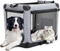 DUMOS Dog Crate 42 Inch Travel Cat Pet Carrier for Extra Large Dog, Portable Foldable Soft Pet Crate with Storage Bag & Washable Pad for Indoor Outdoor Dog Kennel Carrier (XL-80lbs, Grey)