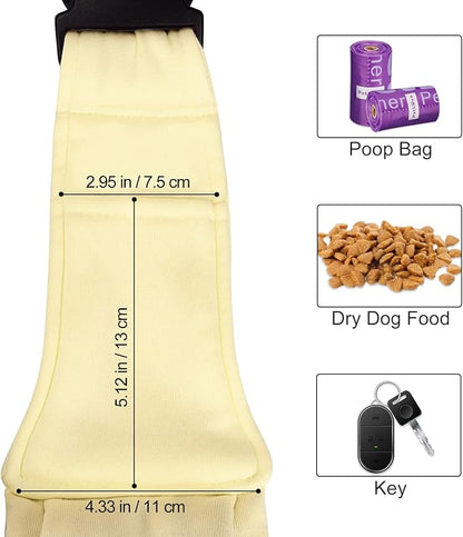 PETLOFT Reversible Dog Cat Sling Carrier, Small Dog Carrier, Adjustable Dog Sling, Hands Free Cross Body Carrier with Collar Hook for Dog/Cat/Bunny up to 11lb (Beige)